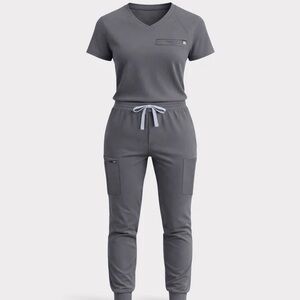 NWT Amara Scrubs Gray Set
